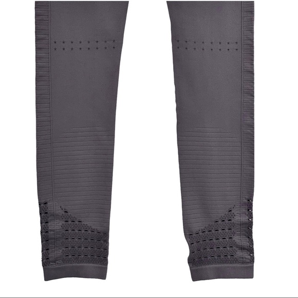 Gymshark Glow Seamless Tights Eyelet Cutout Athletic Leggings Brown/Gray | Sz XS - Picture 9 of 9